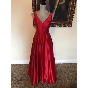Windsor red satin dress